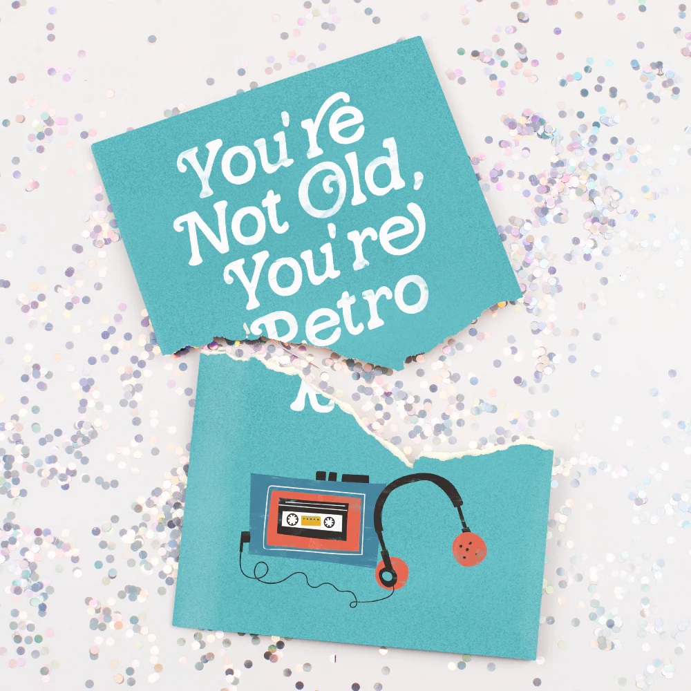 Endless Retro Birthday Card with Glitter - Image 2