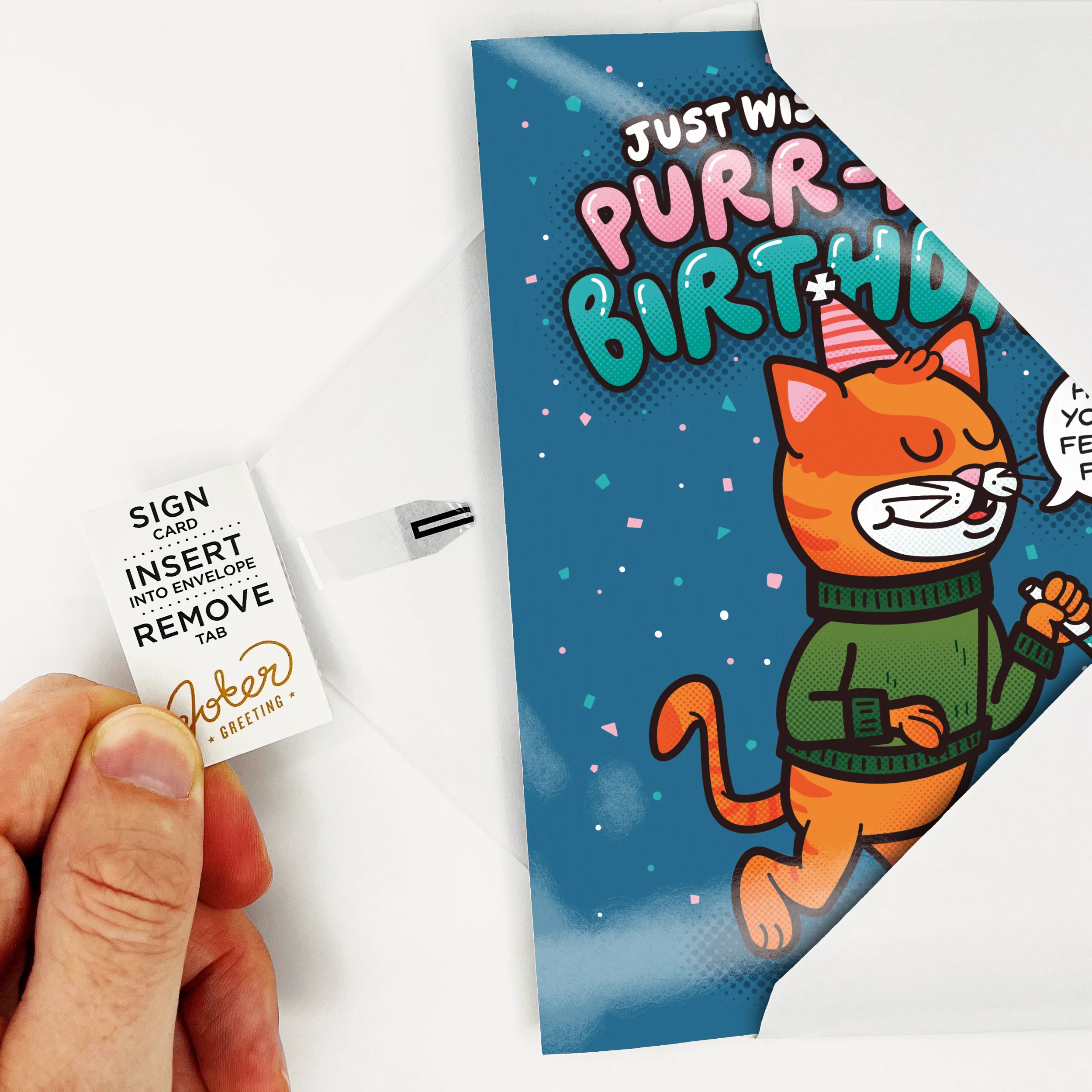 Endless Cool Cat Birthday Card with Glitter - Image 5