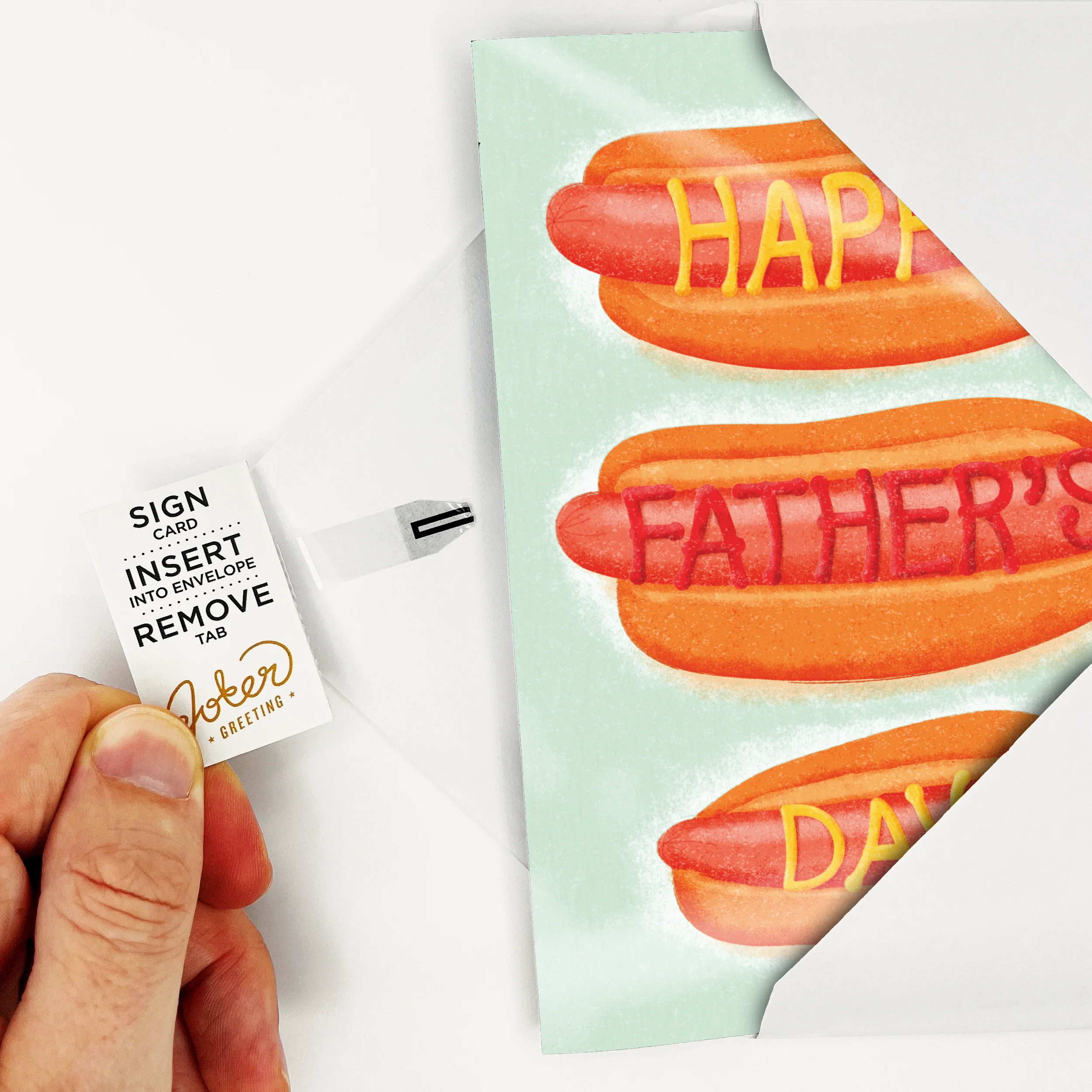 Endless Dad, Dad, Dad, Father's Day Card with glitter - Image 4