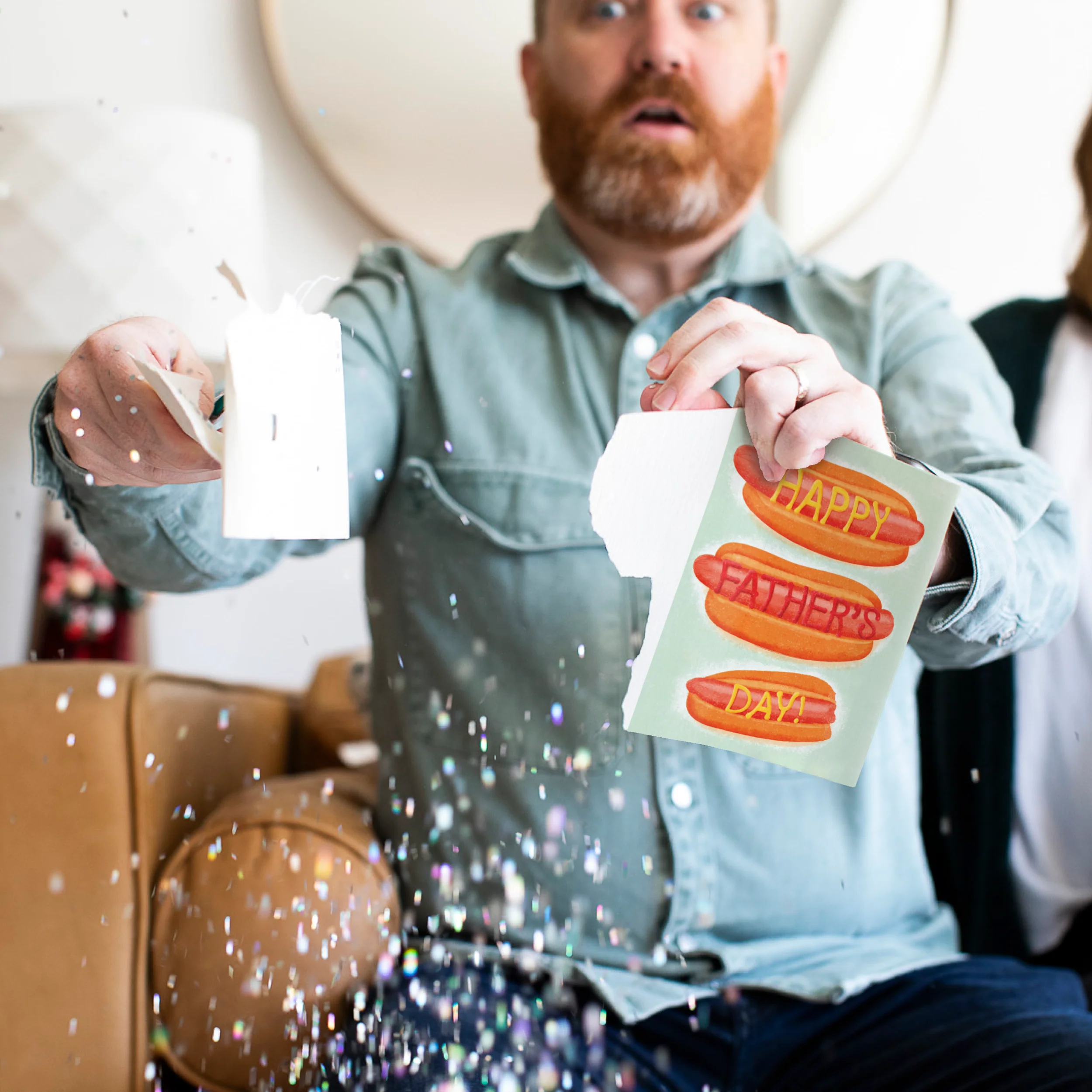 Endless Dad, Dad, Dad, Father's Day Card with glitter - Image 5