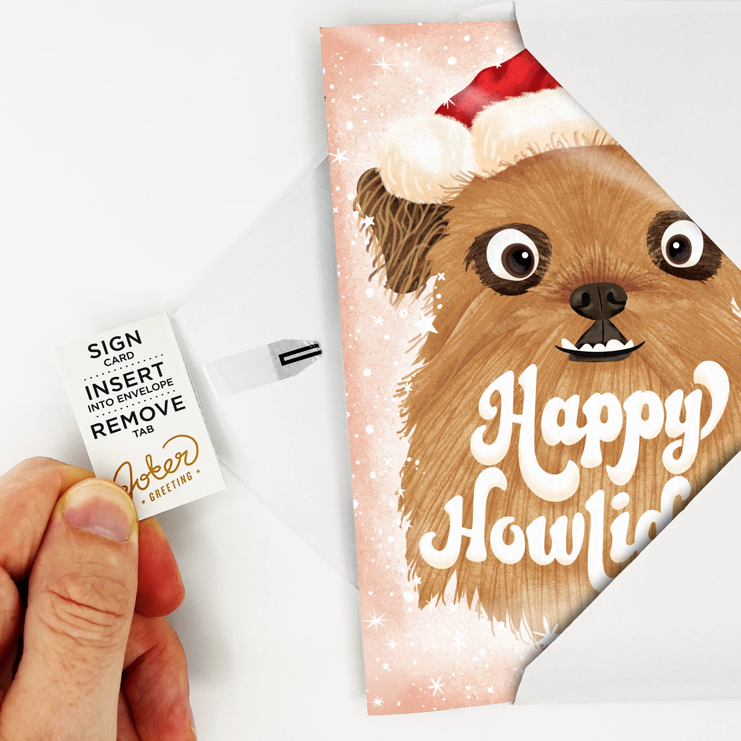 Endless Dog Christmas Card with Glitter - Image 5