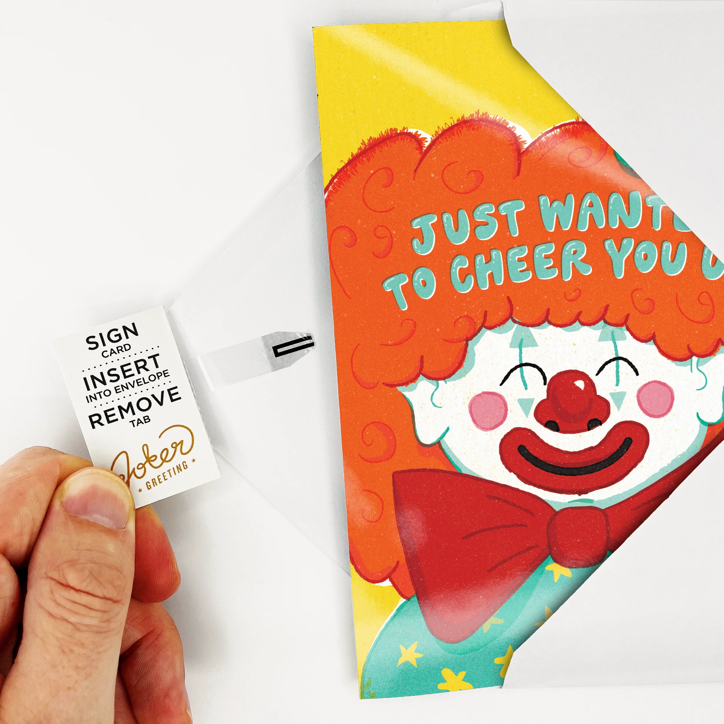 Endless Encouragement Clown Card with Glitter - Image 3