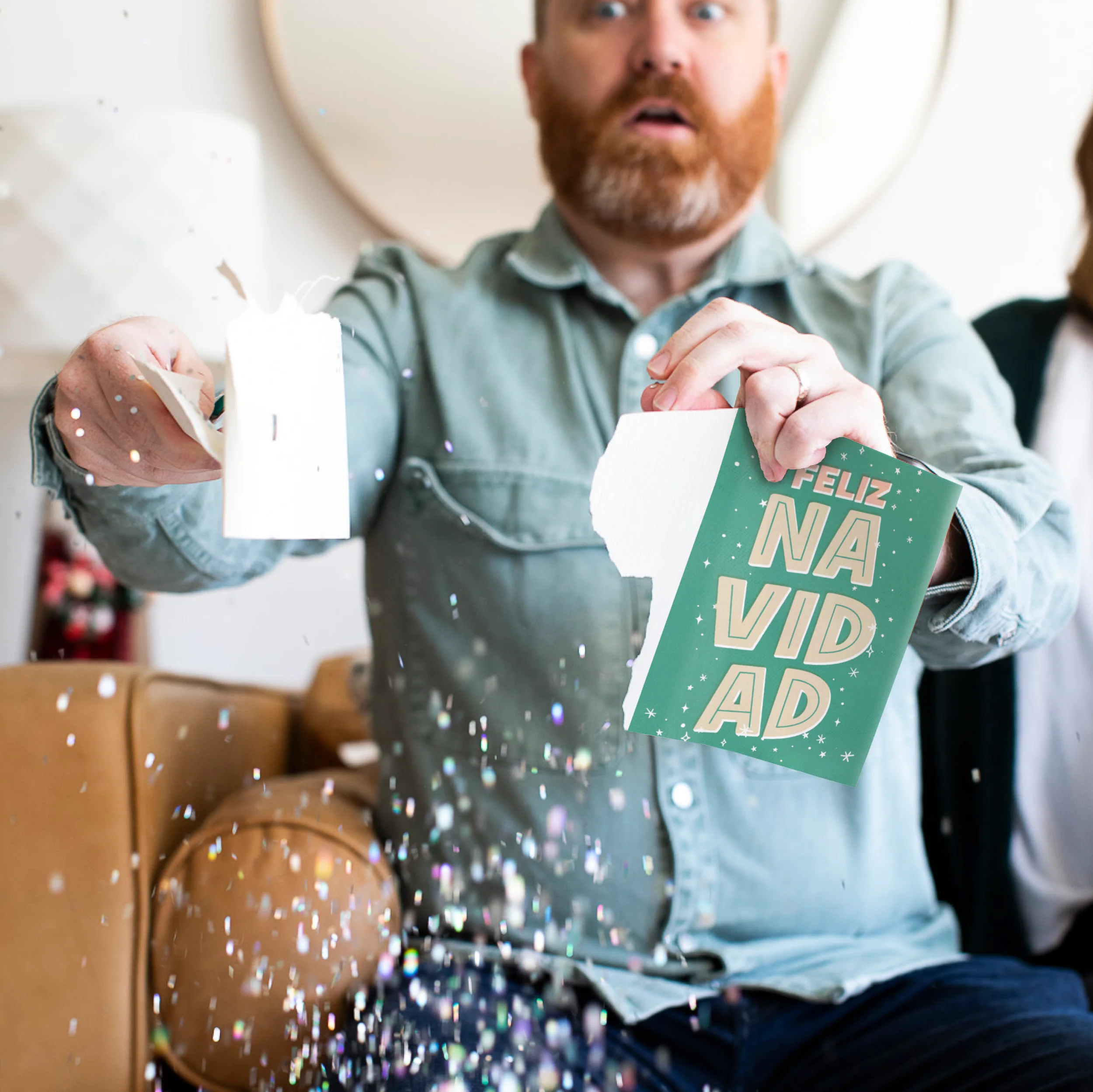Endless Feliz Navidad Card with Glitter - Image 4