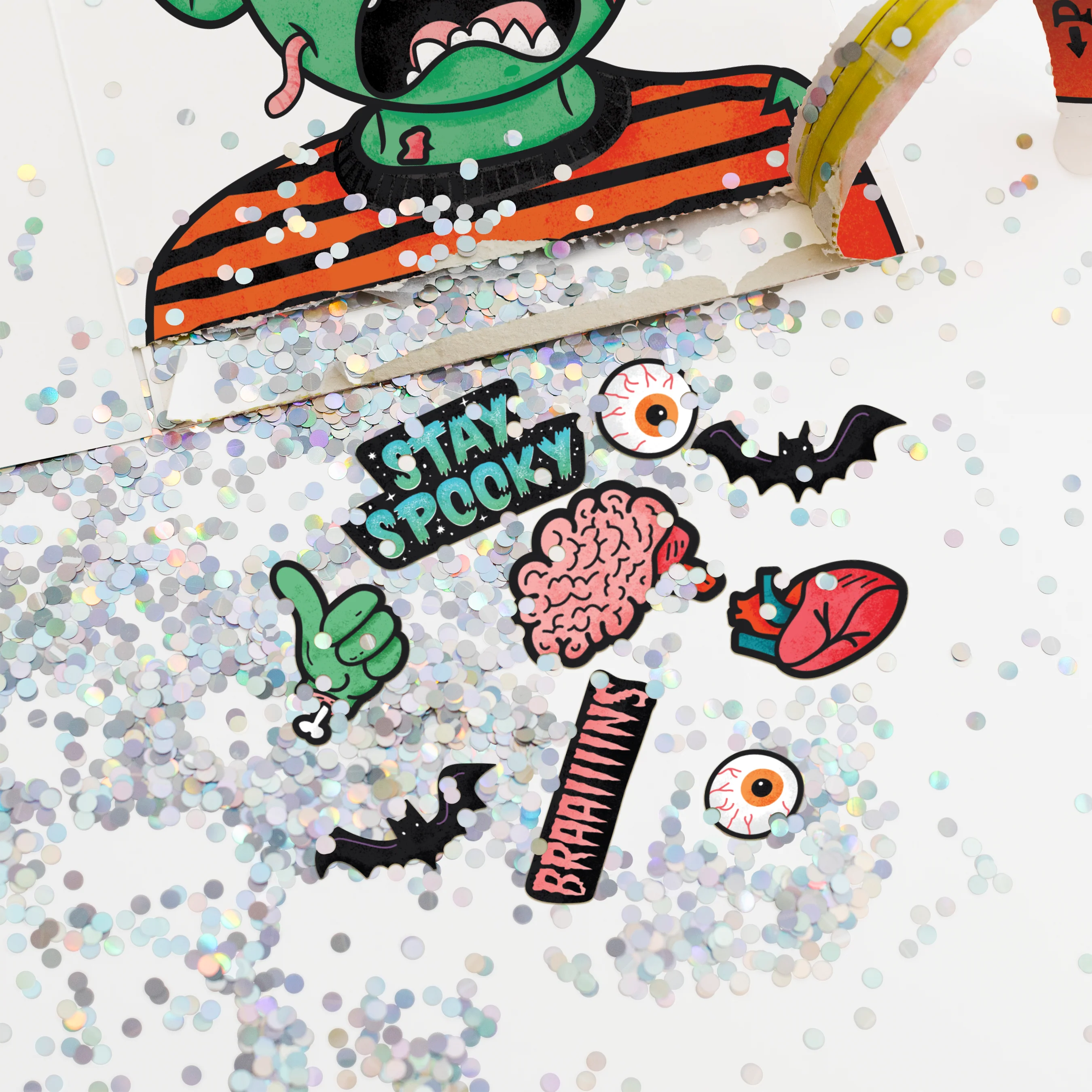 Endless Halloween Card with Glitter and Sticker Surprise - Image 5