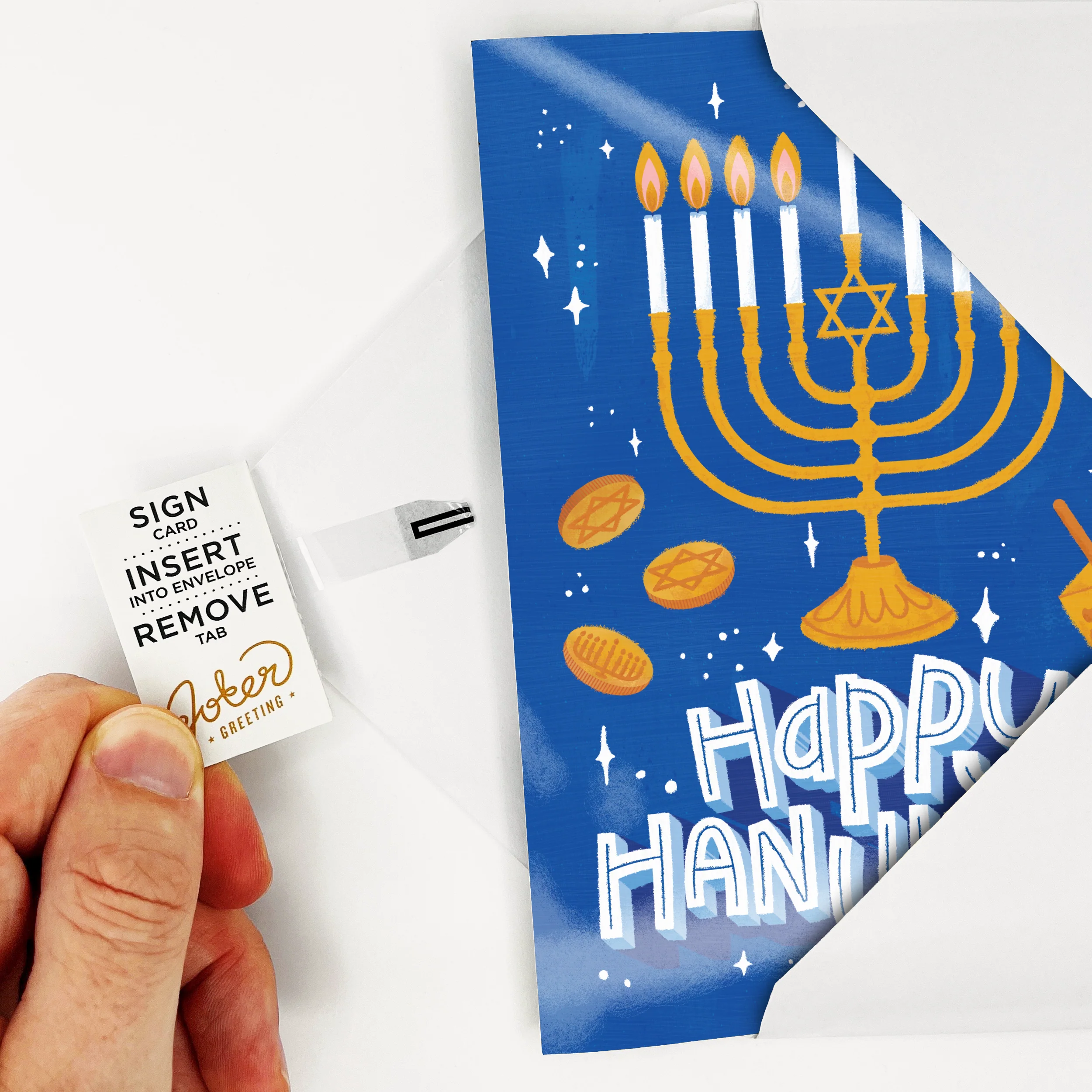 Endless Hanukkah Card with Glitter - Image 4