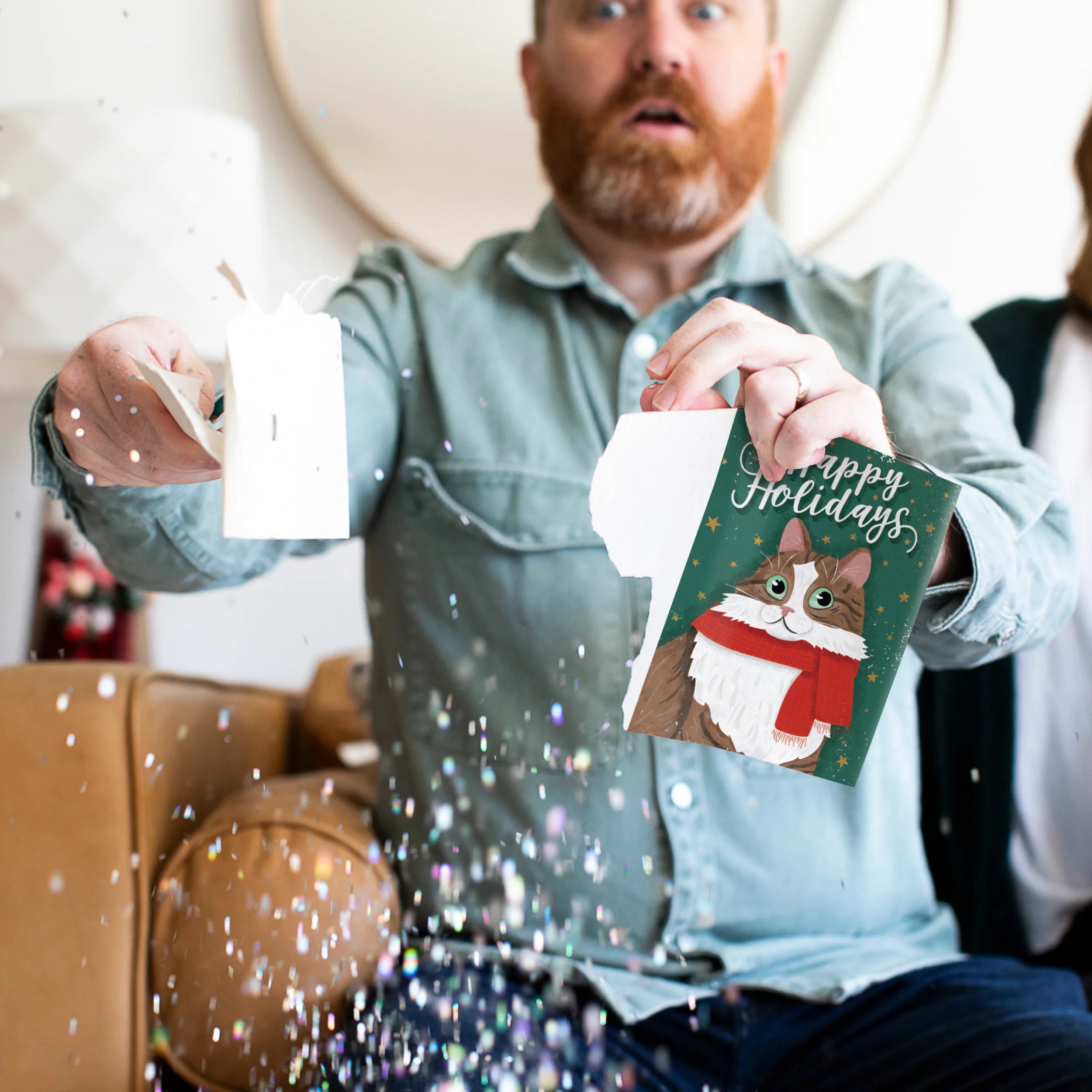 Endless Happy Holidays Card with Glitter - Image 4