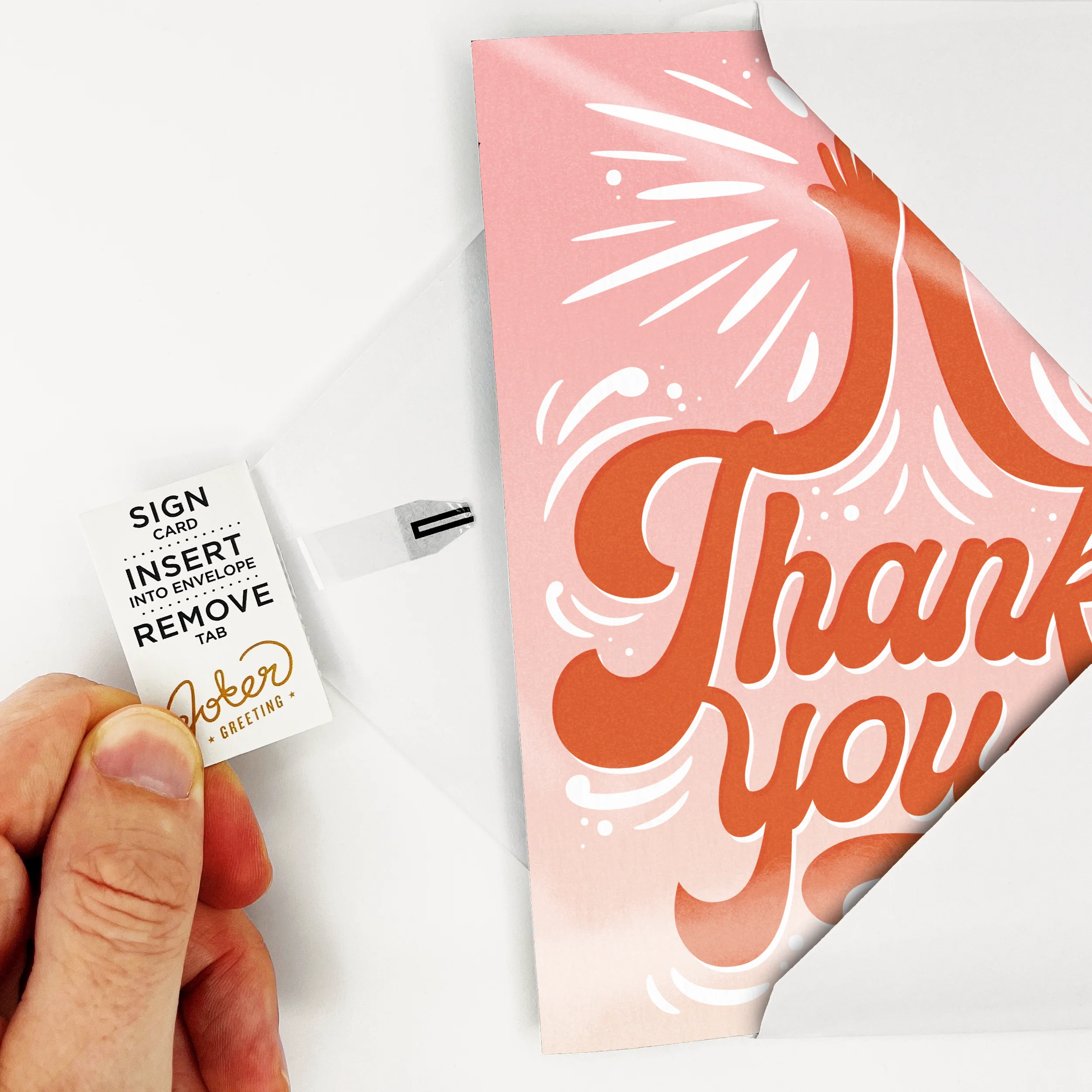 Endless High-Pitched Thank You Card with Glitter - Image 4