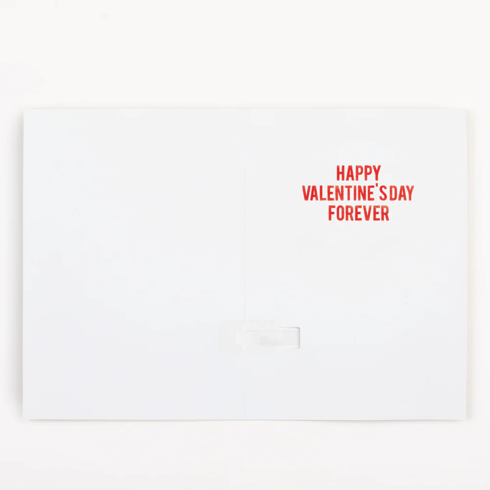 Endless Never Gonna Give you Up Valentines Card with Glitter - Image 3