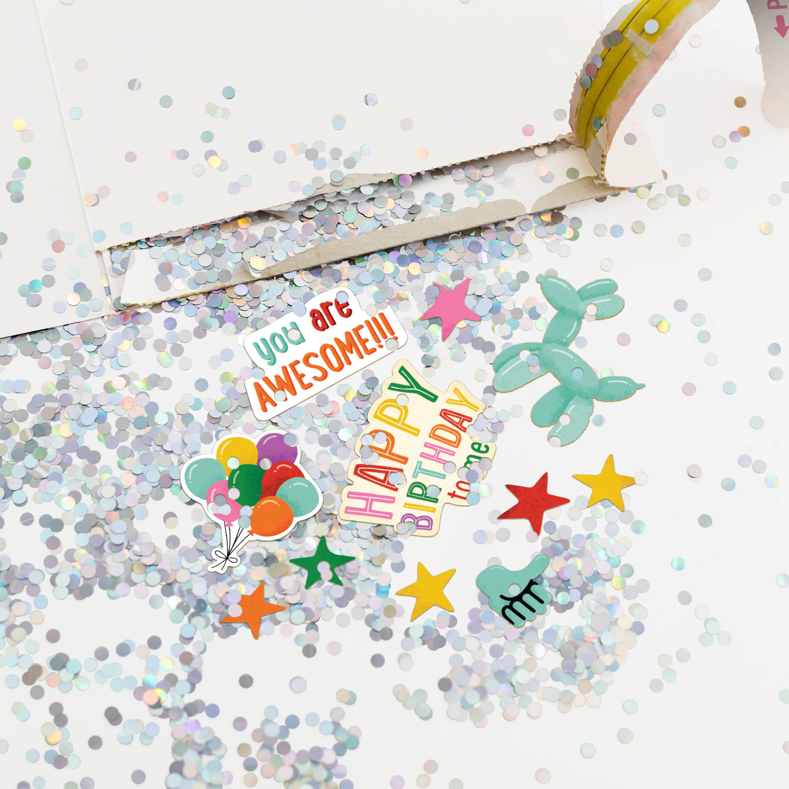 Endless Piñata Birthday Card with Glitter and Sticker Surprise - Image 4