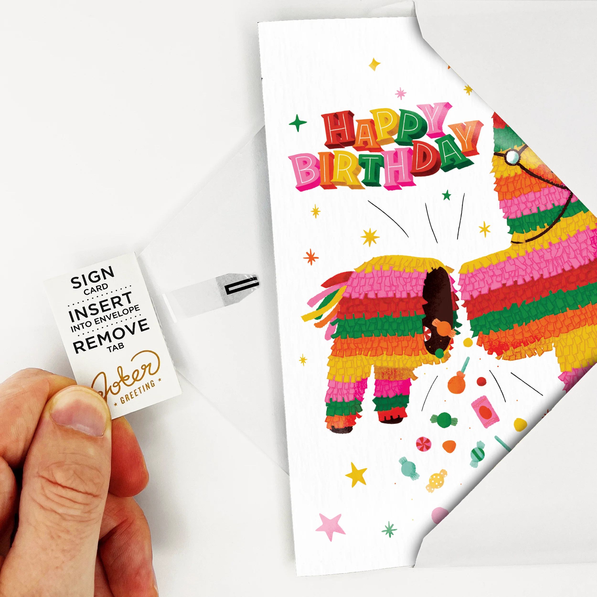 Endless Piñata Birthday Card with Glitter and Sticker Surprise - Image 5