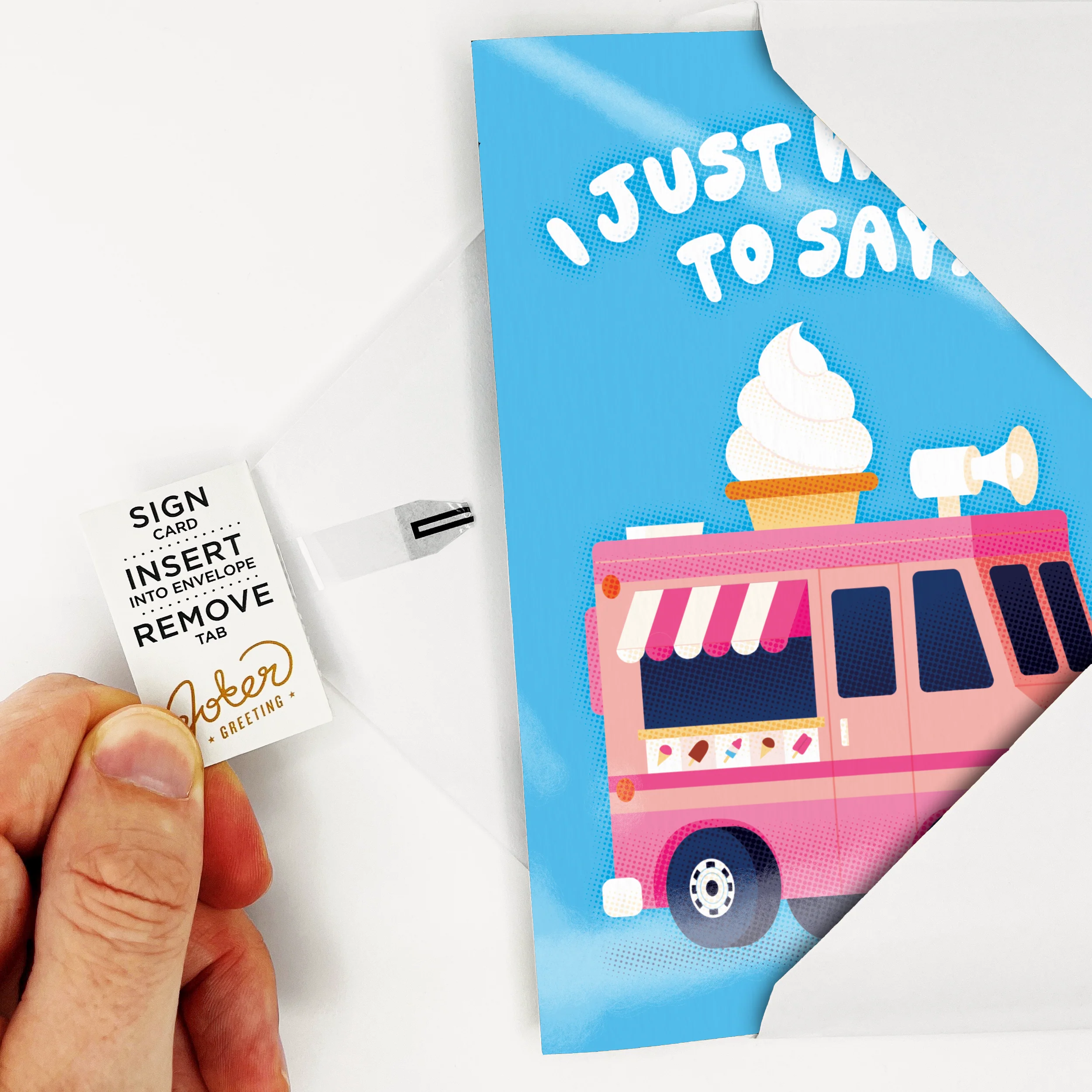 Endless Thank You Ice Cream Truck Card with Glitter - Image 4