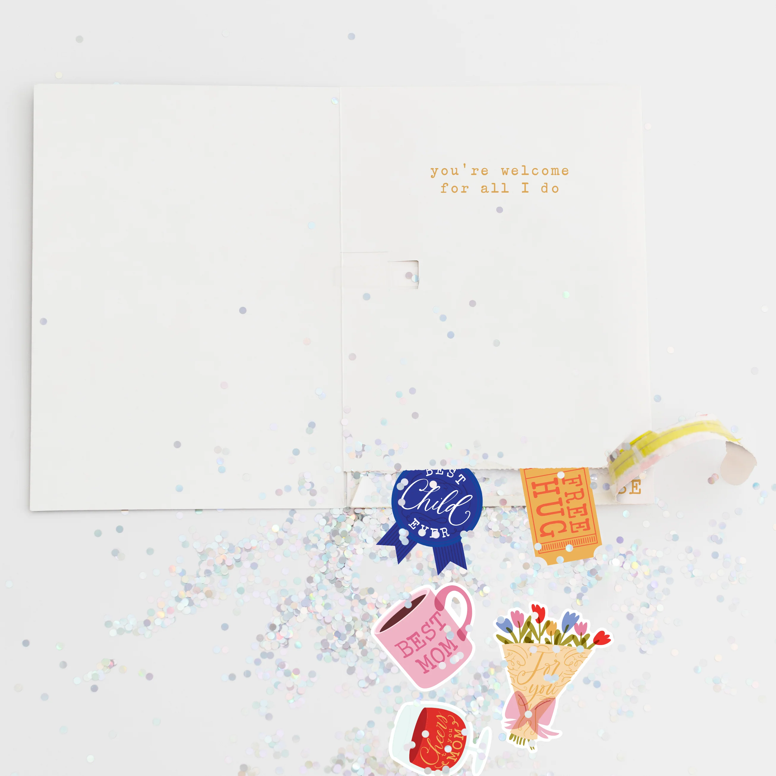 Endless Best Mother's Day Card with Glitter and Sticker Surprise - Image 3