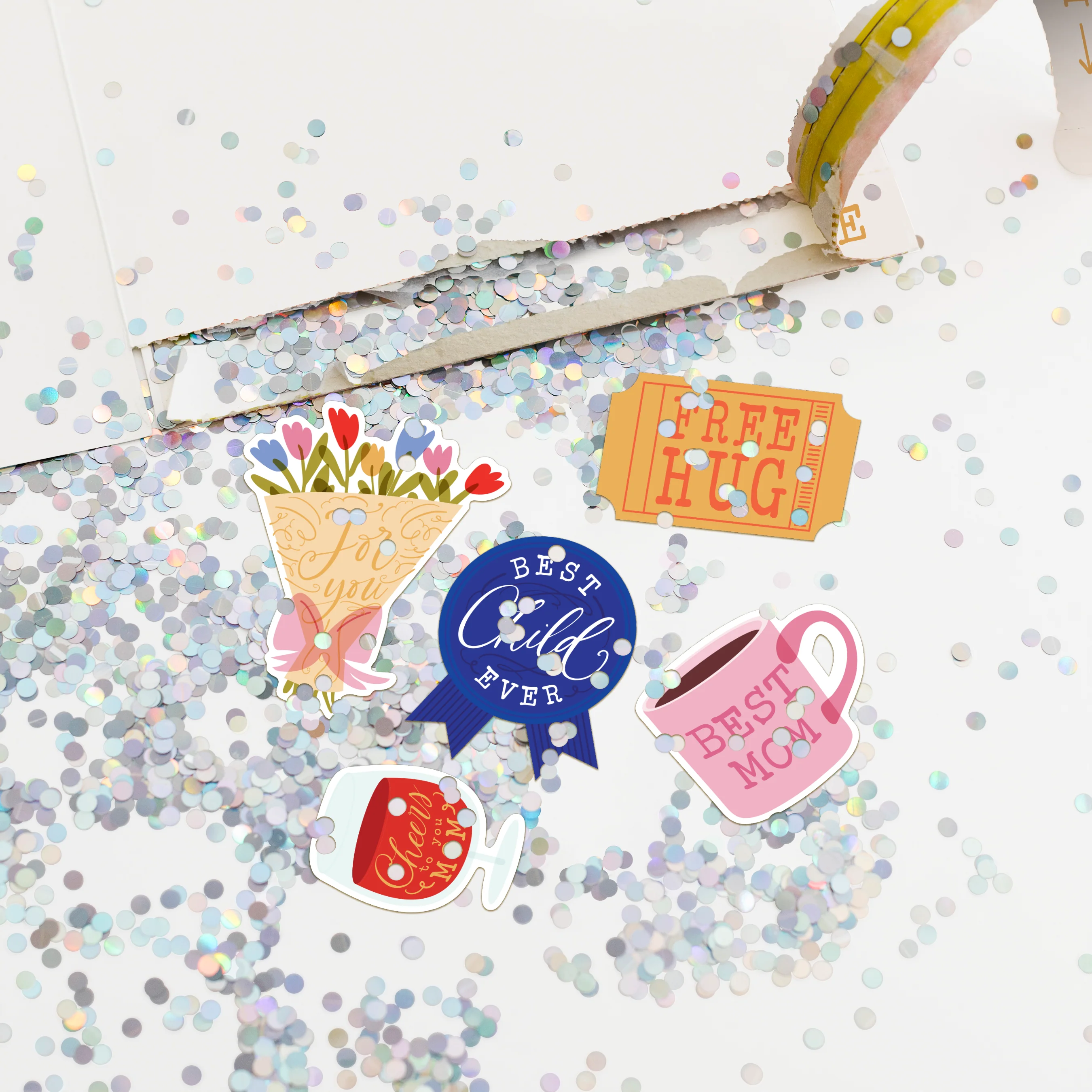Endless Best Mother's Day Card with Glitter and Sticker Surprise - Image 4